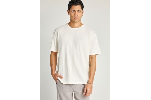 Funky Buddha The Essentials Relaxed Fit T-Shirt Ανδρικό (FBM013-309-04-OFF-WHITE)