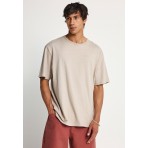 Funky Buddha Ανδρικό Κοντομάνικο T-Shirt Γκρι