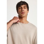 Funky Buddha Ανδρικό Κοντομάνικο T-Shirt Γκρι