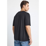 Funky Buddha The Essentials Ανδρικό Κοντομάνικο T-Shirt Μαύρο