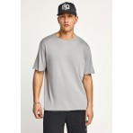 Funky Buddha The Essentials Ανδρικό Κοντομάνικο T-Shirt Γκρι