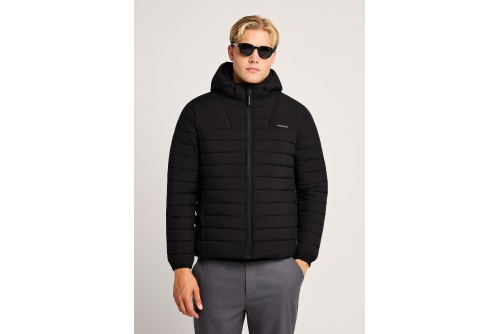 Funky Buddha Hooded Quilted Μπουφάν Puffer Ανδρικό (FBM014-002-01-BLACK)
