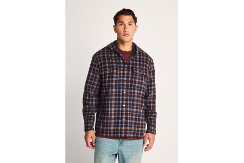 Funky Buddha Ανδρικό Πουκάμισο Καρό (FBM014-023-05-MIDNIGHT-BLUE)