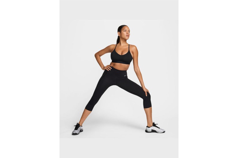 Nike Dri-FIT Indy Light Support Padded Adjustable Γυναικείο Αθλητικό Μπουστάκι Μαύρο