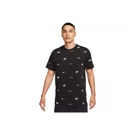 Nike Ανδρικό Κοντομάνικο T-Shirt Μαύρο (FD1279 010)