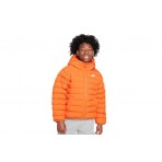 Nike Παιδικό Puffer Μπουφάν με Κουκούλα Πορτοκαλί (FD2845 893)