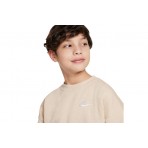 Nike Sportswear Club Fleece Παιδική Μακρυμάνικη Μπλούζα Μπεζ
