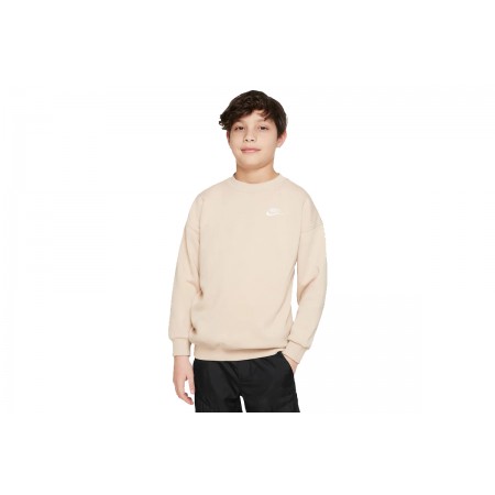 Nike Sportswear Club Fleece Παιδική Μακρυμάνικη Μπλούζα Μπεζ