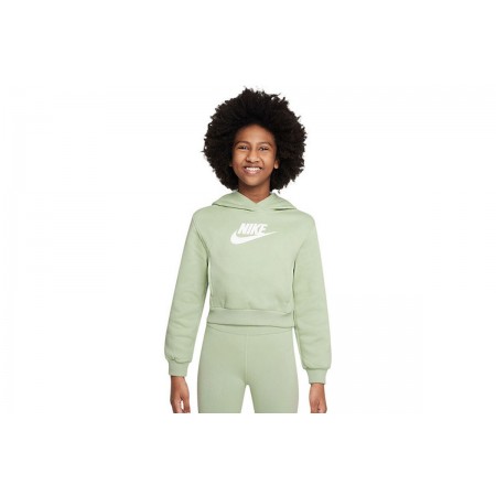 Nike Sportswear Club Fleece Crop Παιδικό Φούτερ Μέντα