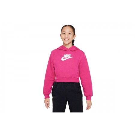 Nike Sportswear Club Fleece Crop Παιδικό Φούτερ Φούξια