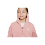 Nike Sportswear Club Fleece Παιδική Ζακέτα Με Κουκούλα Ροζ