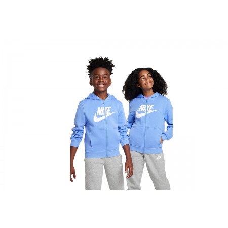 Nike Sportswear Club Fleece Παιδική Ζακέτα Με Κουκούλα Σιέλ