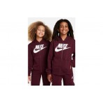 Nike Sportswear Club Fleece Παιδική Ζακέτα Με Κουκούλα Μπορντό