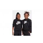 Nike Club Fleece Παιδικό Μακρυμάνικο Φούτερ Μαύρο (FD2992 010)