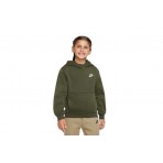 Nike Club Fleece Παιδικό Φούτερ Με Κουκούλα Κυπαρισσί