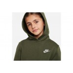 Nike Club Fleece Παιδικό Φούτερ Με Κουκούλα Κυπαρισσί