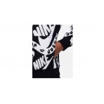 Nike Παιδικό Φούτερ Με Κουκούλα Μαύρο & Λευκό