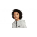 Nike Sportswear Tech Fleece Παιδική Ζακέτα Με Κουκούλα Γκρι