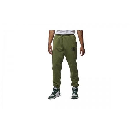 Jordan Essentials Fleece Ανδρικό Παντελόνι Φόρμας Πράσινο