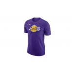 Nike Essential LA Lakers Κοντομάνικο T-Shirt Μωβ & Κίτρινο