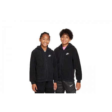 Nike Sportswear Club Fleece Παιδική Ζακέτα με Κουκούλα Μαύρη