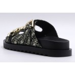 Guess Fatema Logo 4G Παντόφλες Flatforms (FL6FATFAL03 BLKPL)