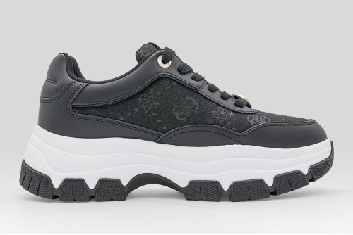 Guess Berrett 4G Peony Logo Sneakers (FLFBRTELE12 BLACK)