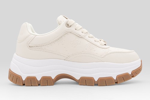 Guess Berrett 4G Peony Logo Sneakers (FLFBRTPEL12 CREAM)