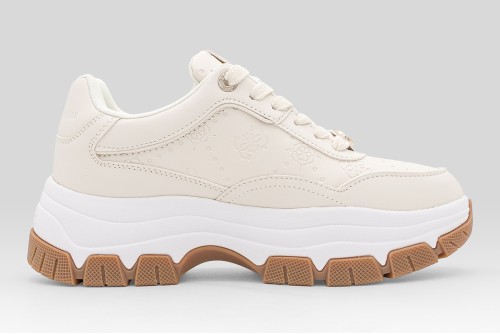 Guess Berrett 4G Peony Logo Sneakers (FLFBRTPEL12 CREAM)