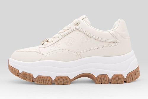 Guess Berrett 4G Peony Logo Sneakers (FLFBRTPEL12 CREAM)