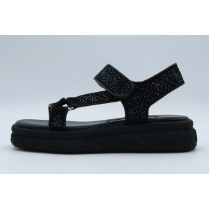 Guess Lode Cotton Fatigue Σανδάλια (FLJLODFAP03 BLACK)
