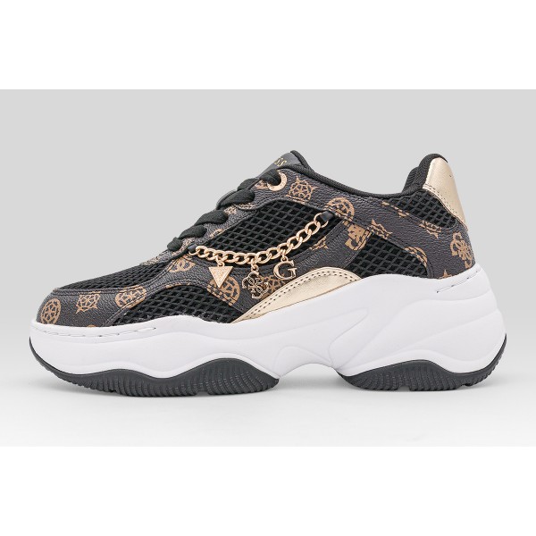 Guess Harpaa Logo Chain Sneakers (FLPHARFAL12 BLKBR)