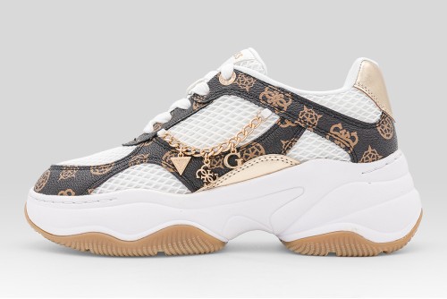 Guess Harpaa Logo Chain Sneakers (FLPHARFAL12 WHIBR)