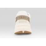 Guess Imeri Perforated Insert Γυναικεία Sneakers Εκρού, Καφέ, Λευκά, Χρυσά