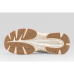 Guess Imeri Perforated Insert Γυναικεία Sneakers Εκρού, Καφέ, Λευκά, Χρυσά