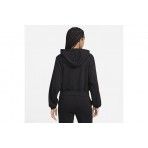 Nike Sportswear Chill Terry Γυναικεία Ζακέτα με Κουκούλα Μαύρη