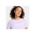 Nike One Swoosh Dri-FIT Γυναικείο Κοντομάνικο T-Shirt Λιλά