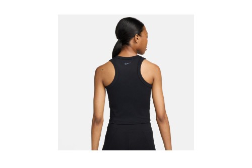 Nike One Fitted Dri-Fit Cropped Top Αμάνικο Γυναικείο (FN2806 010)