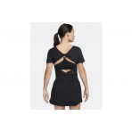 Nike One Classic Γυναικεία Κοντομάνικη Crop Top Μπλούζα Μαύρη