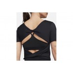 Nike One Classic Γυναικεία Κοντομάνικη Crop Top Μπλούζα Μαύρη