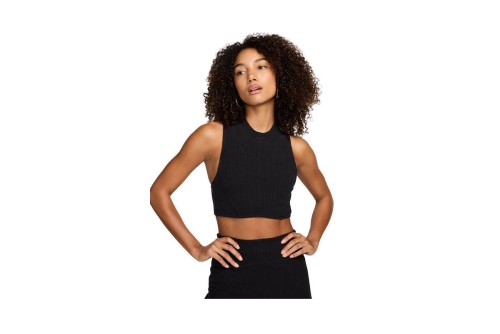 Nike Sportswear Chill Rib Crop Top Αμάνικο Γυναικείο (FN3677 010)