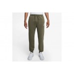 Nike Club Fleece Ανδρικό Παντελόνι Φόρμας Λαδί