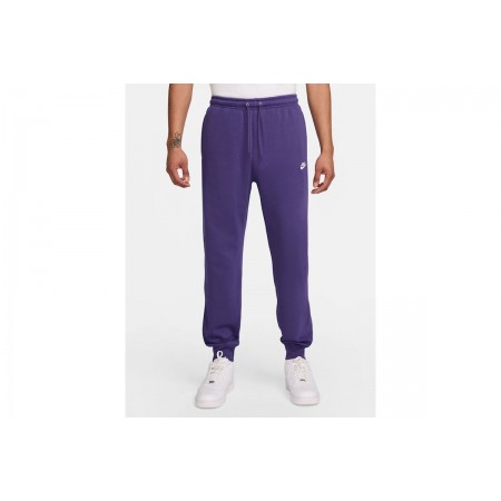 Nike Club Fleece Ανδρικό Παντελόνι Φόρμας Μωβ