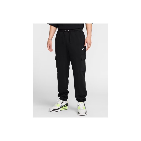 Nike Club Fleece Cargo Παντελόνι Φόρμας Ανδρικό (FN3805 010)