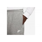 Nike Club Cuffed Brushed Fleece Ανδρικό Παντελόνι Φόρμας Γκρι