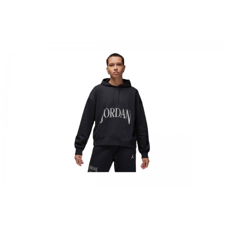 Jordan Brooklyn Fleece Γυναικείο Φούτερ Με Κουκούλα Μαύρο