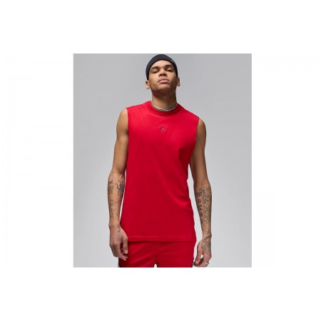 Jordan Sport Dri-FIT Ανδρική Αμάνικη Μπλούζα Κόκκινη