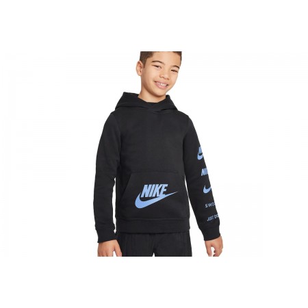 Nike Sportswear Standard Issue Fleece Παιδικό Hoodie Μαύρο