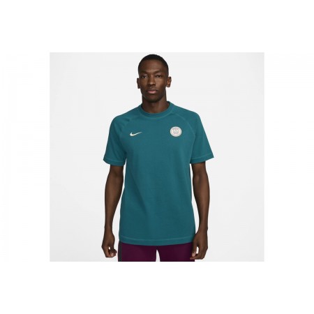 Nike Paris Saint-Germain Travel Ανδρικό Κοντομάνικο T-Shirt Πετρόλ
