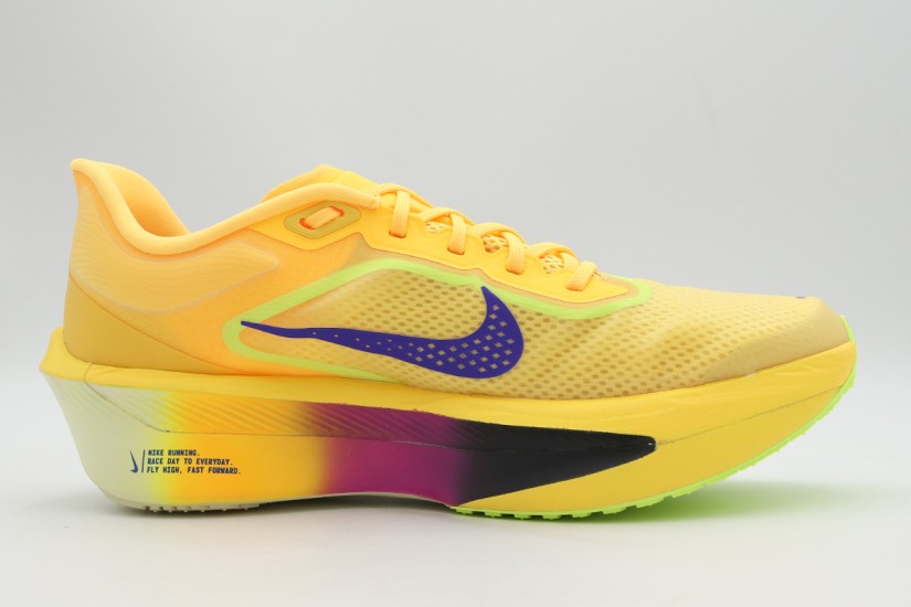 Nike Zoom Fly 6 Ανδρικά Αθλητικά Παπούτσια για Τρέξιμο Κίτρινα, Ίντιγκο, Μωβ, Φυτρί
